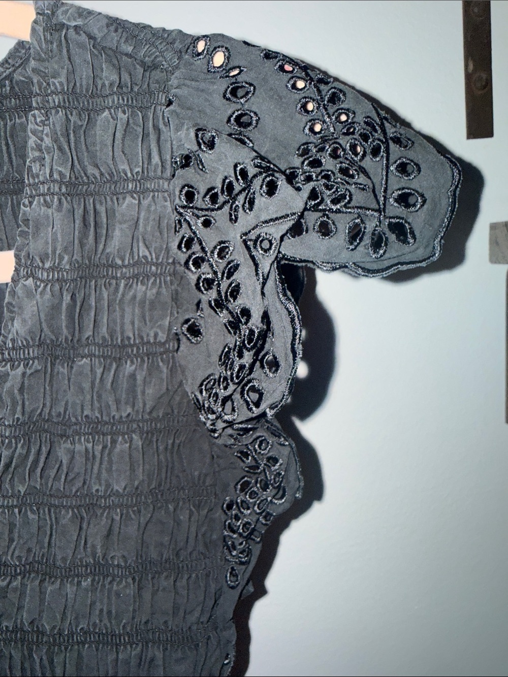 Rails Black Eyelet Flutter-Sleeve Maxi Dress - Picture 4 of 6